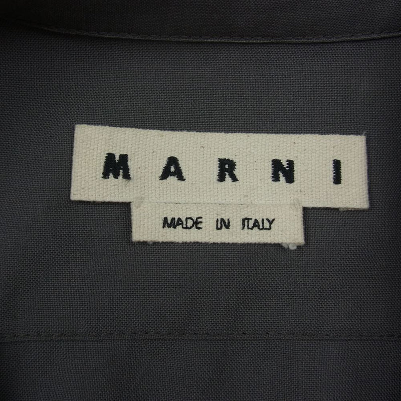 MARNI マルニ 19AW CUMU0061A0 S45455 ウール トロピカル レギュラー カラー 長袖 シャツ カーキ系 48