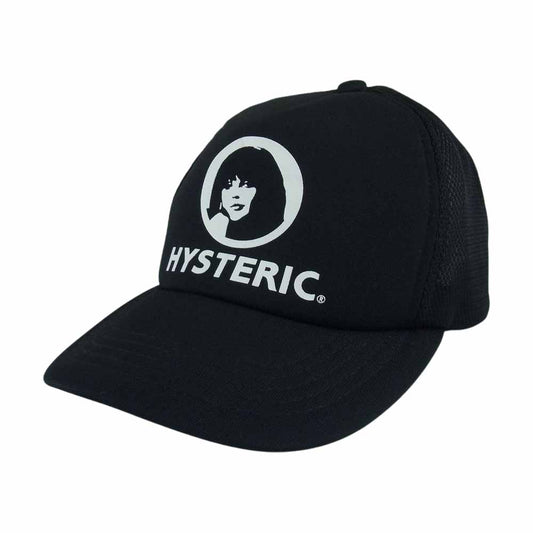 HYSTERIC GLAMOUR ヒステリックグラマー 02201QH02 CIRCLE GIRL MESH CAP サークル ガール プリント メッシュ キャップ ブラック系 F【中古】