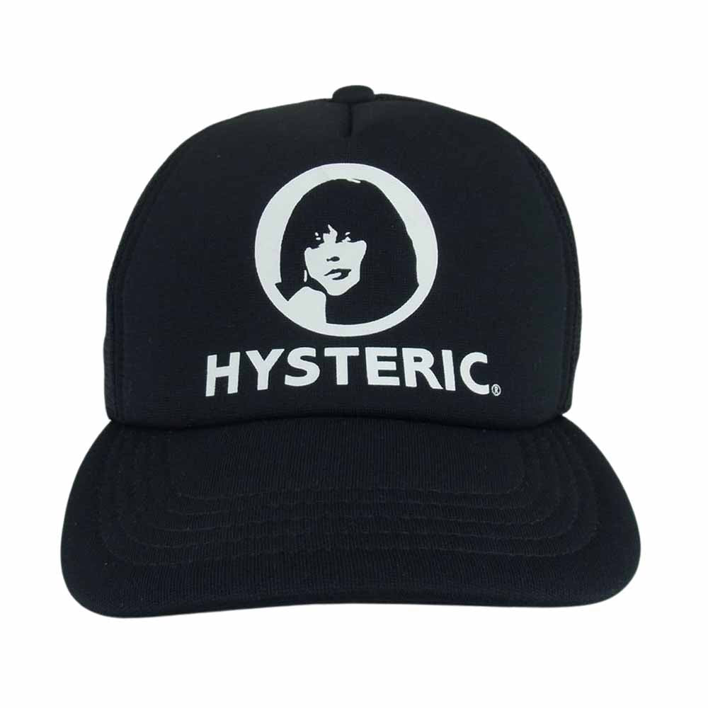 HYSTERIC GLAMOUR ヒステリックグラマー 02201QH02 CIRCLE GIRL MESH CAP サークル ガール プリント メッシュ キャップ ブラック系 F【中古】