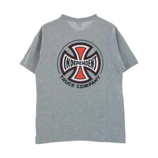 Supreme シュプリーム 12SS × independent インディペンデント pocket Tee ポケット ロゴ 半袖 Tシャツ グレー系 S【中古】