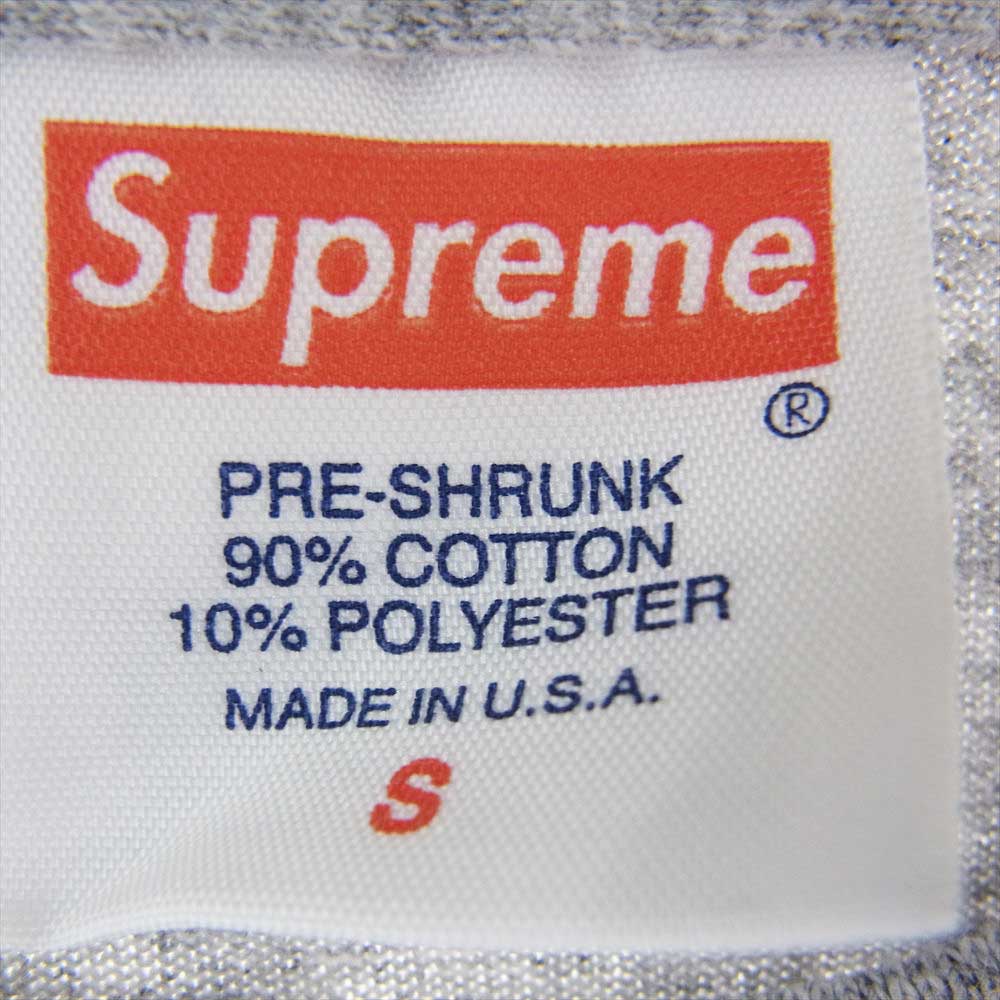 Supreme シュプリーム 12SS × independent インディペンデント pocket Tee ポケット ロゴ 半袖 Tシャツ グレー系 S【中古】