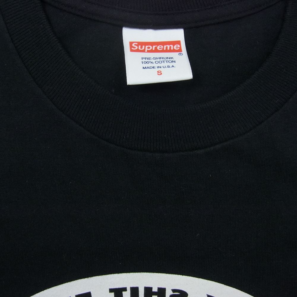 Supreme シュプリーム 19AW New Shit tee ニュー シット サークル ロゴ 半袖 Tシャツ ブラック系 S【中古】
