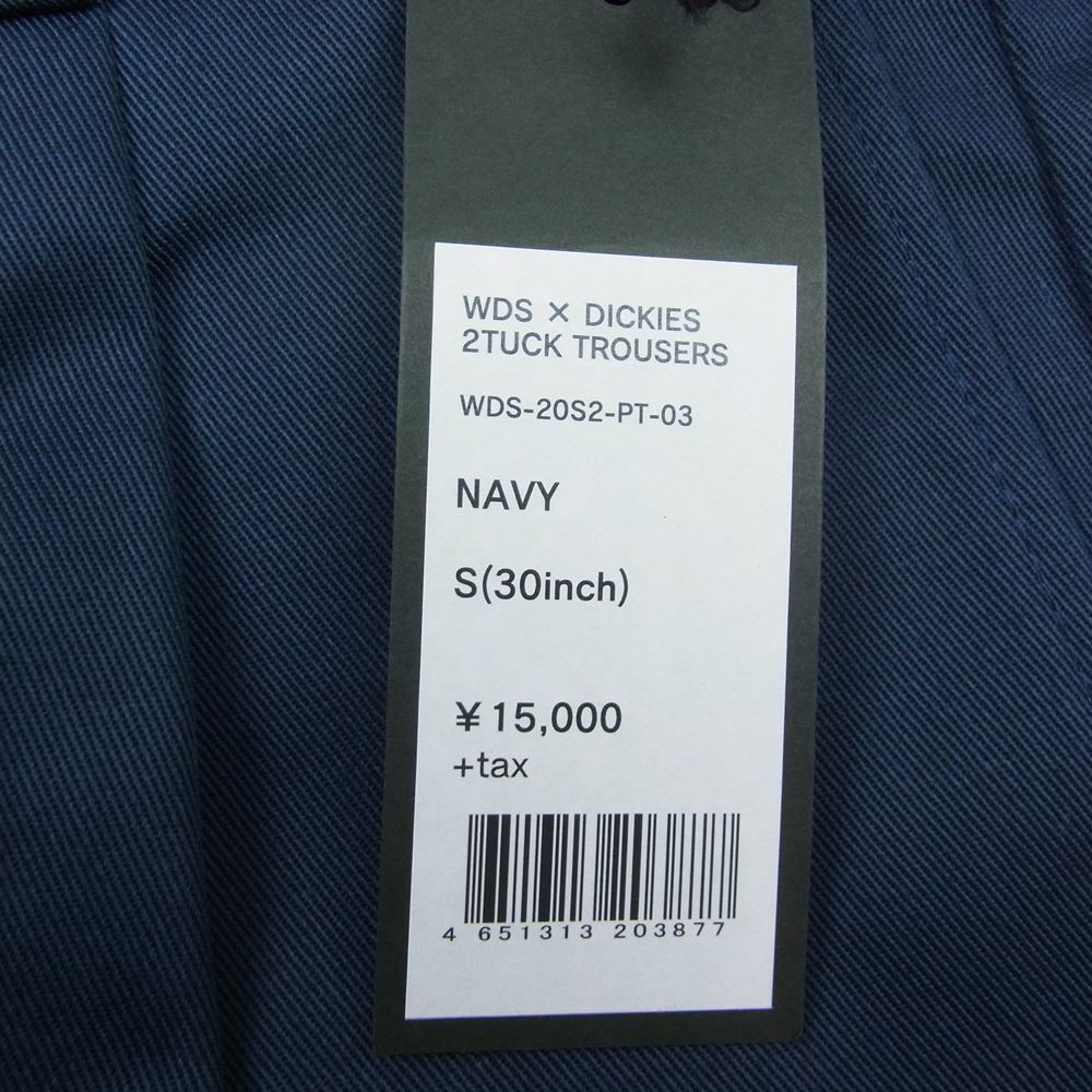 WIND AND SEA ウィンダンシー 20SS WDS-20S2-PT-03 DICKIES ディッキーズ 2TUCK TROUSERS ツータック トラウザーズ パンツ ネイビー系 S【美品】【中古】