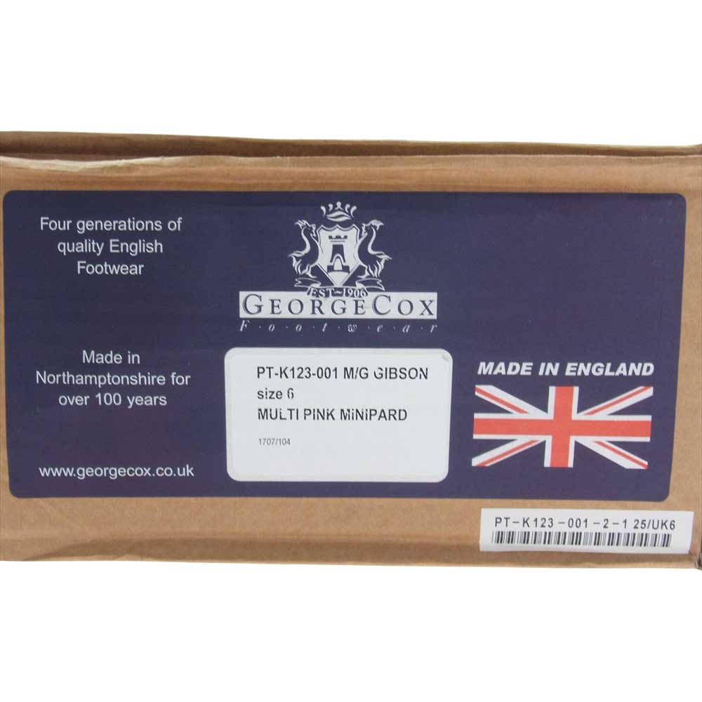 COMME des GARCONS HOMME PLUS コムデギャルソンオムプリュス PT-K123-001-2-1 × GEORGE COX ジョージコックス M/G GIBSON ギブソン クレイジー パターン ラバーソール シューズ UK6【中古】