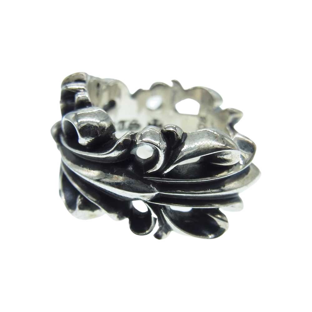 CHROME HEARTS クロムハーツ（原本無） DBL FLORAL CROSS RING ダブル フローラル クロス リング シルバー系 16号【中古】