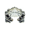 CHROME HEARTS クロムハーツ（原本無） DBL FLORAL CROSS RING ダブル フローラル クロス リング シルバー系 16号【中古】
