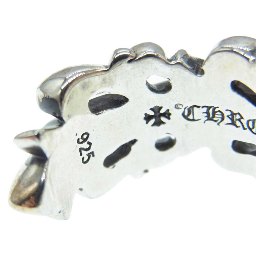 CHROME HEARTS クロムハーツ（原本無） DBL FLORAL CROSS RING ダブル フローラル クロス リング シルバー系 16号【中古】