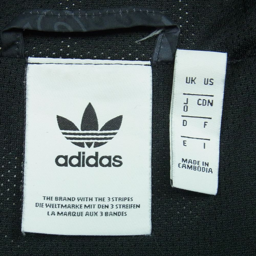 adidas アディダス ED7047 オリジナルス 総柄 ウィンドブレーカー フード付き ブルゾン パーカー ダークグレー系【中古】