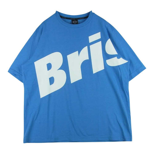 F.C.R.B. エフシーアールビー FCRB-220062 S/S RELAX FIT BIG BRIS LOGO リラックス フィット ロゴ プリント 半袖 Tシャツ ライトブルー系 S【中古】