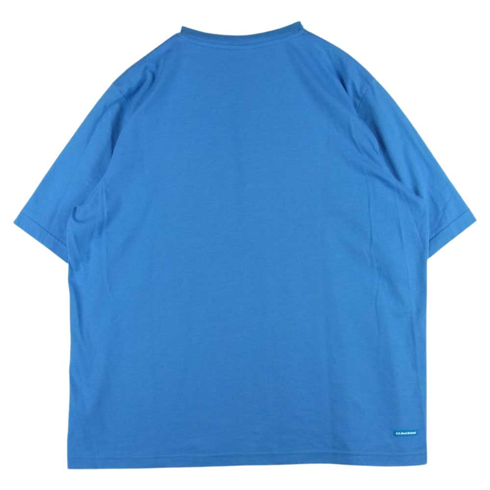 F.C.R.B. エフシーアールビー FCRB-220062 S/S RELAX FIT BIG BRIS LOGO リラックス フィット ロゴ プリント 半袖 Tシャツ ライトブルー系 S【中古】
