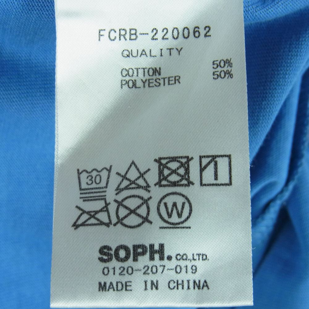 F.C.R.B. エフシーアールビー FCRB-220062 S/S RELAX FIT BIG BRIS LOGO リラックス フィット ロゴ プリント 半袖 Tシャツ ライトブルー系 S【中古】