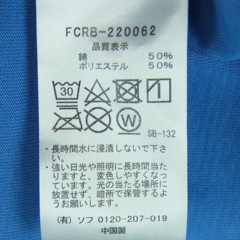 F.C.R.B. エフシーアールビー FCRB-220062 S/S RELAX FIT BIG BRIS LOGO リラックス フィット ロゴ プリント 半袖 Tシャツ ライトブルー系 S【中古】