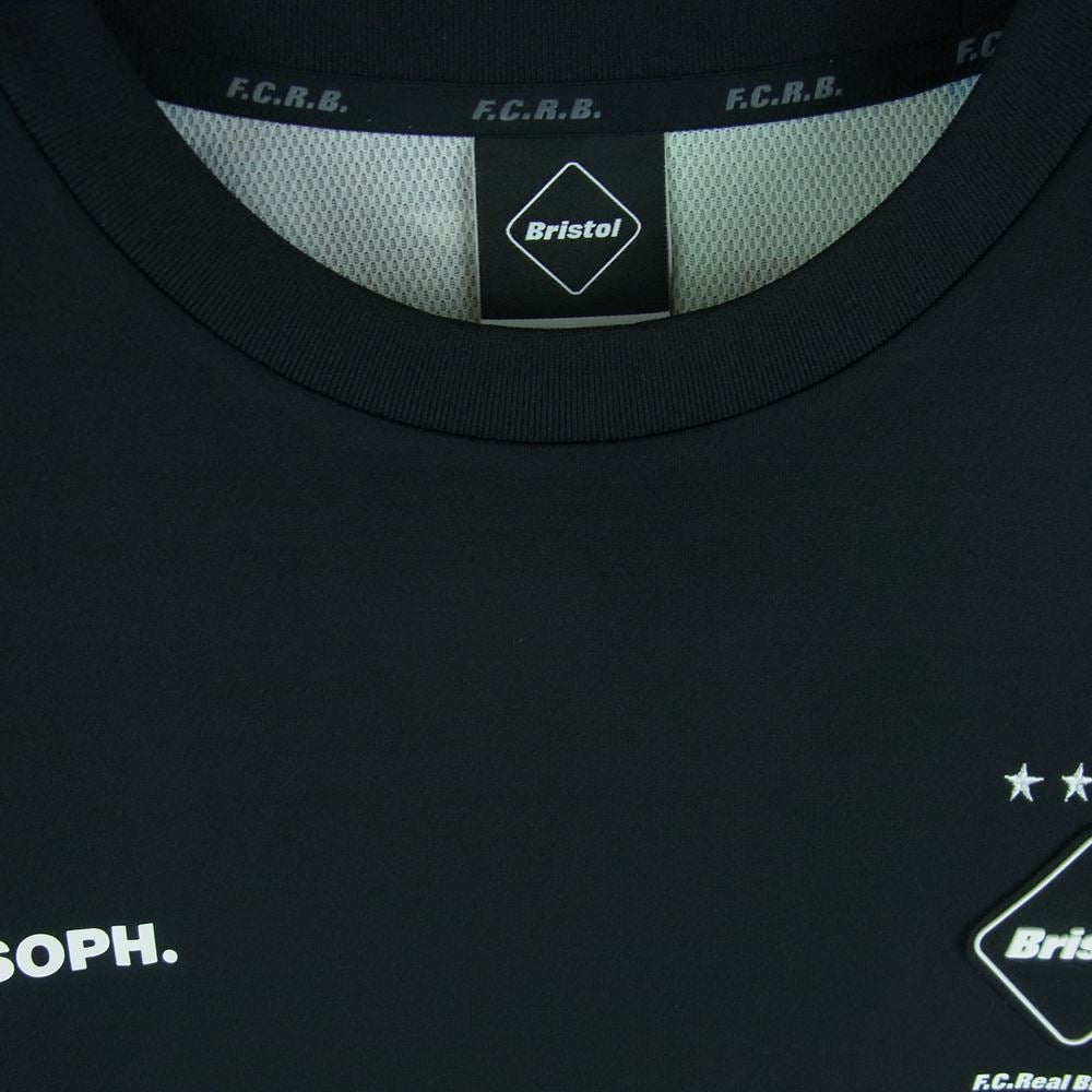 F.C.R.B. エフシーアールビー FCRB-220049 S/S PRE MATCH TOP プレマッチ 迷彩 カモ ジャージ 半袖 Tシャツ ブラック系 モスグリーン系 M【中古】