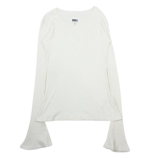 MAISON MARGIELA メゾンマルジェラ 17AW S52GC0062 S23074 MM6 エムエムシックス ニット インナー 長袖 カットソー ホワイト系 S【中古】