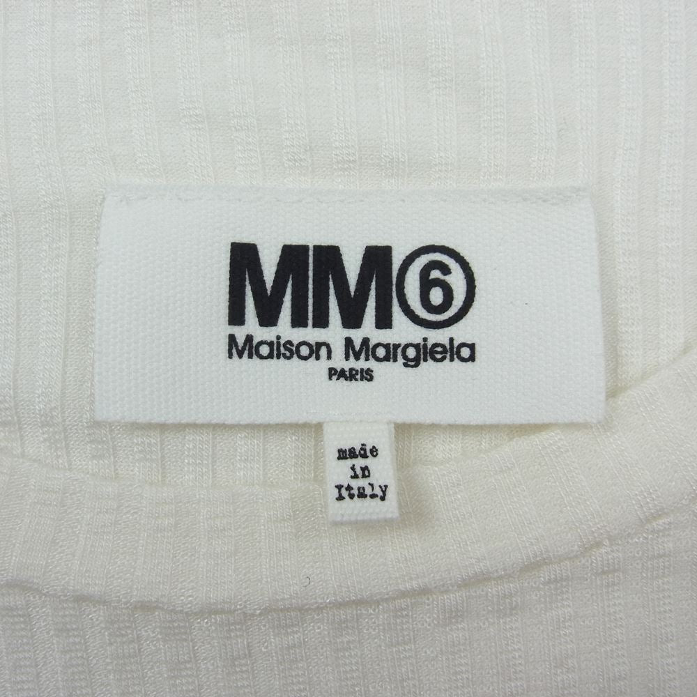 MAISON MARGIELA メゾンマルジェラ 17AW S52GC0062 S23074 MM6 エムエムシックス ニット インナー 長袖 カットソー ホワイト系 S【中古】