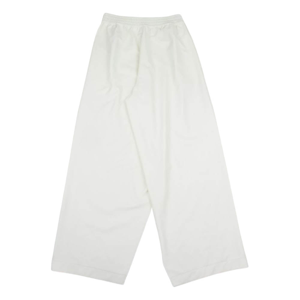 MAISON MARGIELA メゾンマルジェラ 21AW S62KB0092 S54211 MM6 エムエムシックス スリット フェイクレザー クロップド ワイド パンツ ホワイト系 38【中古】