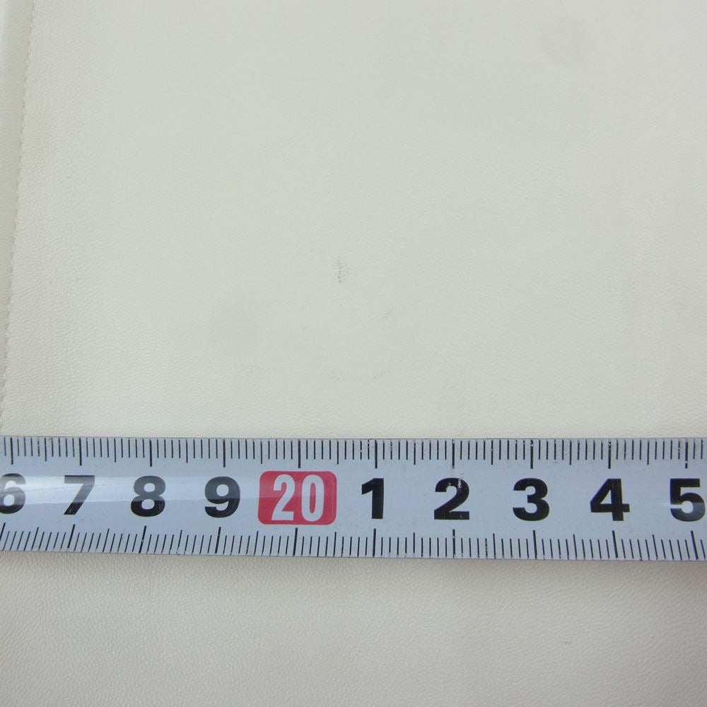 MAISON MARGIELA メゾンマルジェラ 21AW S62KB0092 S54211 MM6 エムエムシックス スリット フェイクレザー クロップド ワイド パンツ ホワイト系 38【中古】