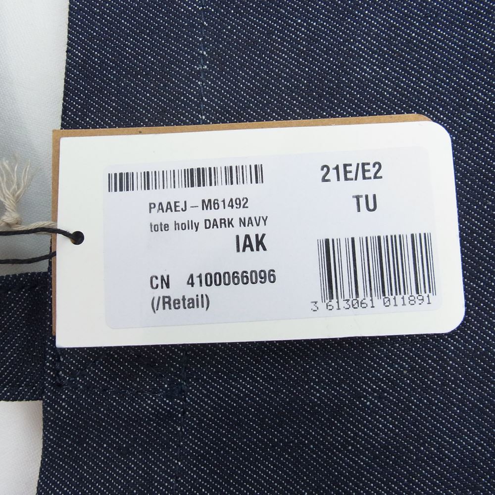 Sacai サカイ PAAEJ-M61492 × APC アーペーセー Holly リバーシブル ロゴ デニム ナイロン トート バック インディゴブルー系【新古品】【未使用】【中古】