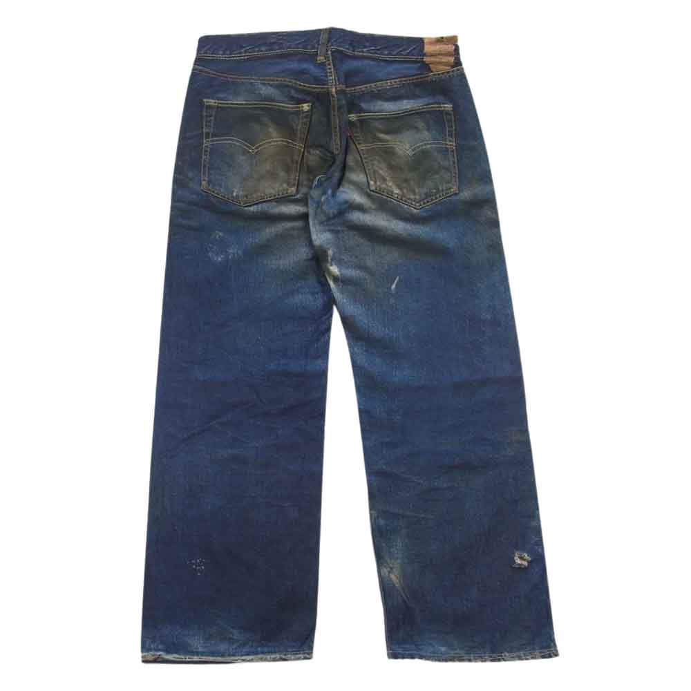 JUNYA WATANABE COMME des GARCONS MAN ジュンヤワタナベコムデギャルソンマン 23SS WK-P902 × Levi's リーバイス BerBerJin ベルベルジン トリプルネーム 転写 デニム パンツ インディゴブルー系 M【美品】【中古】