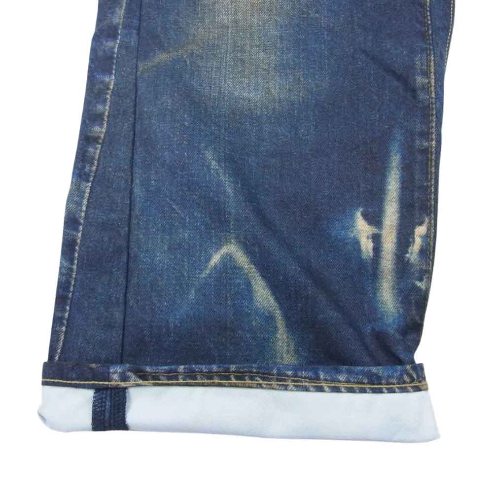 JUNYA WATANABE COMME des GARCONS MAN ジュンヤワタナベコムデギャルソンマン 23SS WK-P902 × Levi's リーバイス BerBerJin ベルベルジン トリプルネーム 転写 デニム パンツ インディゴブルー系 M【美品】【中古】