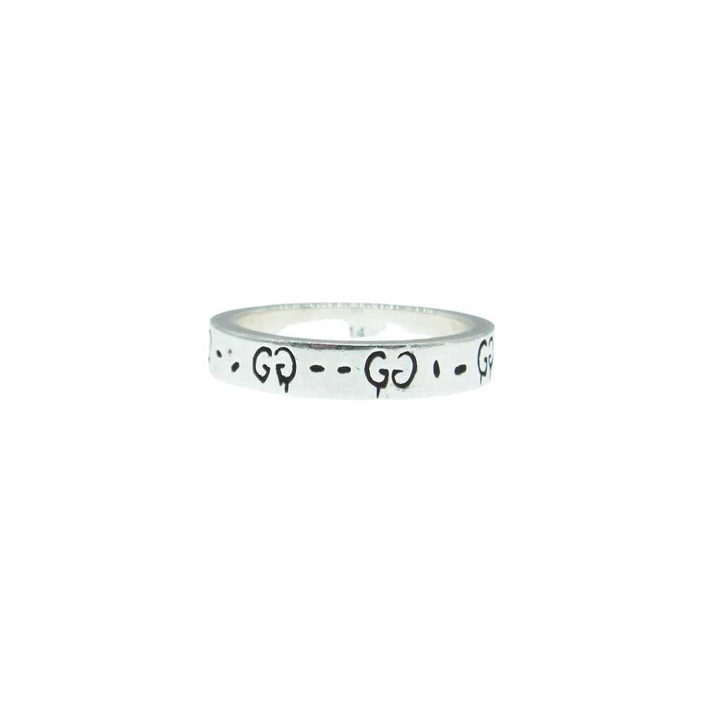 GUCCI グッチ ゴースト リング スカル GG シルバー系 13.5号【中古】