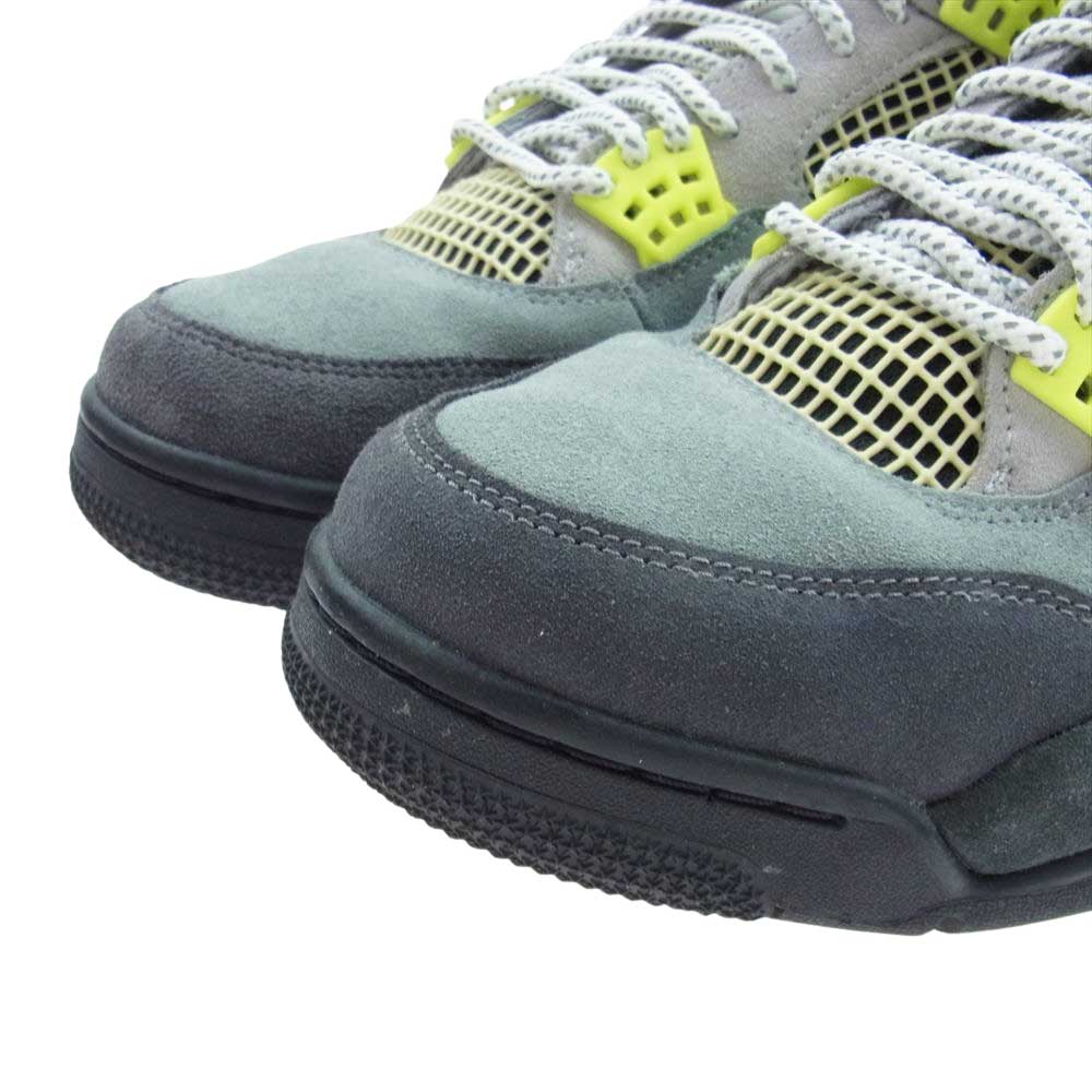 NIKE AIR JORDAN ナイキ ジョーダン CT5342-007  4 RETRO レトロ SE Neon ネオン スニーカー グレー系 28.5cm【中古】