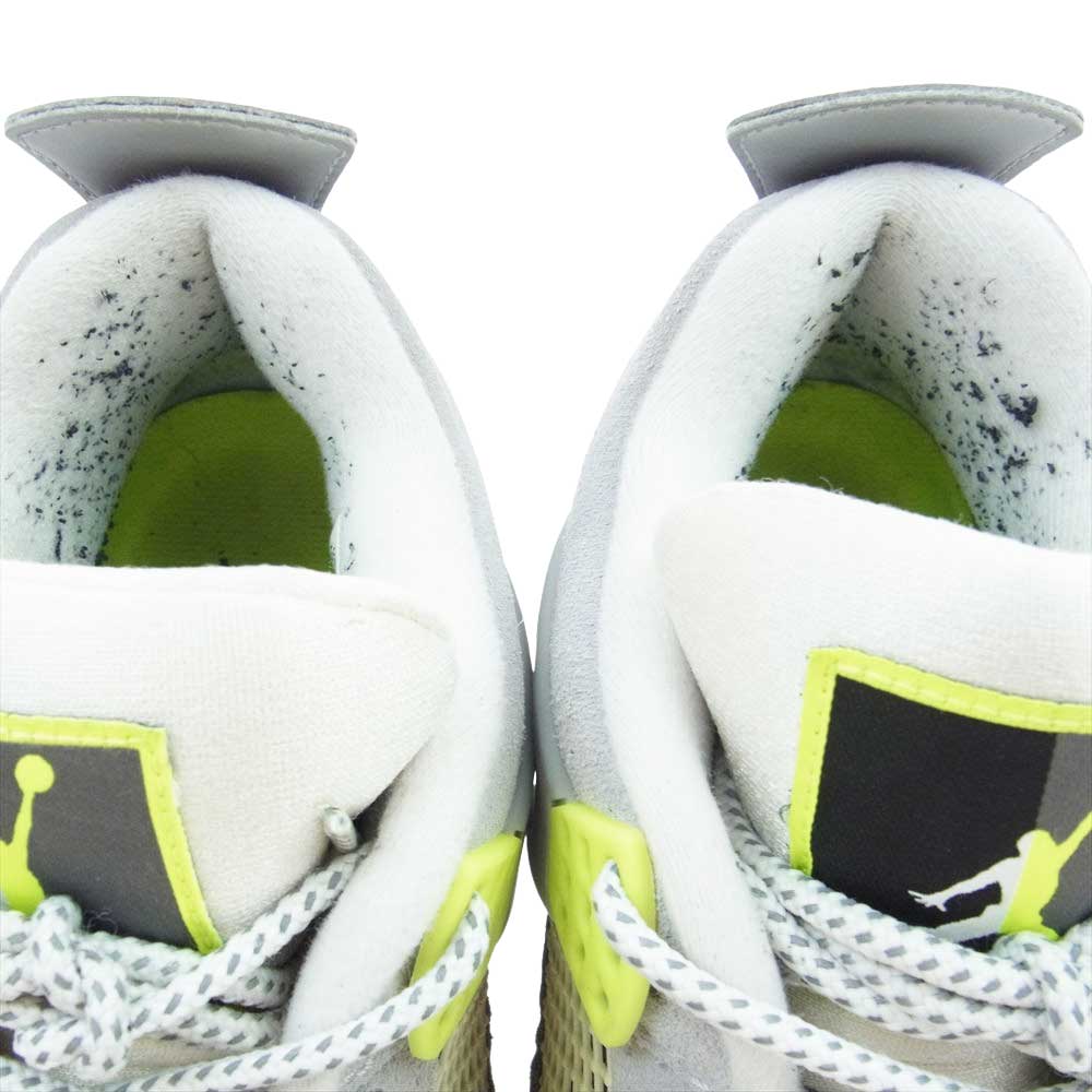 NIKE AIR JORDAN ナイキ ジョーダン CT5342-007  4 RETRO レトロ SE Neon ネオン スニーカー グレー系 28.5cm【中古】