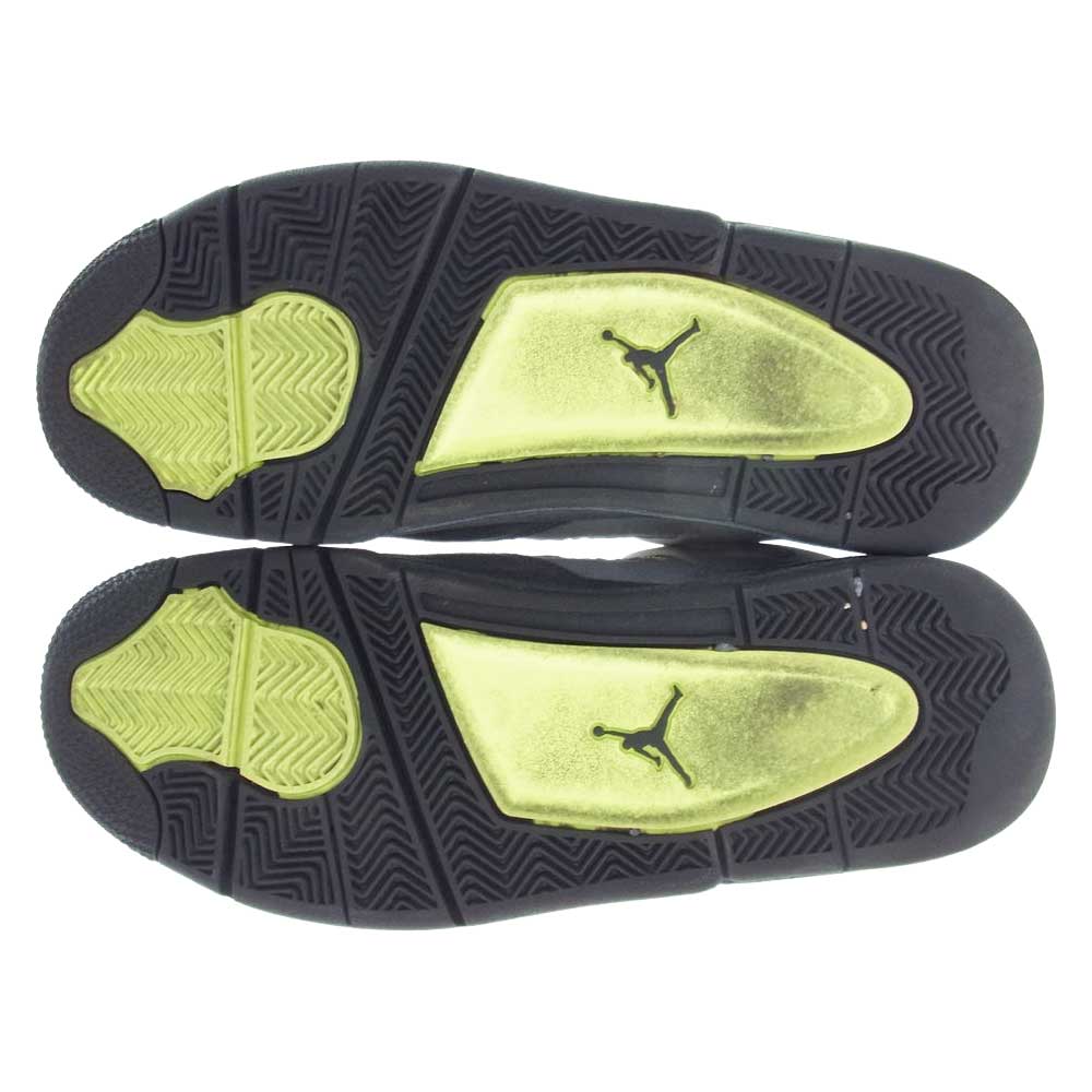 NIKE AIR JORDAN ナイキ ジョーダン CT5342-007  4 RETRO レトロ SE Neon ネオン スニーカー グレー系 28.5cm【中古】