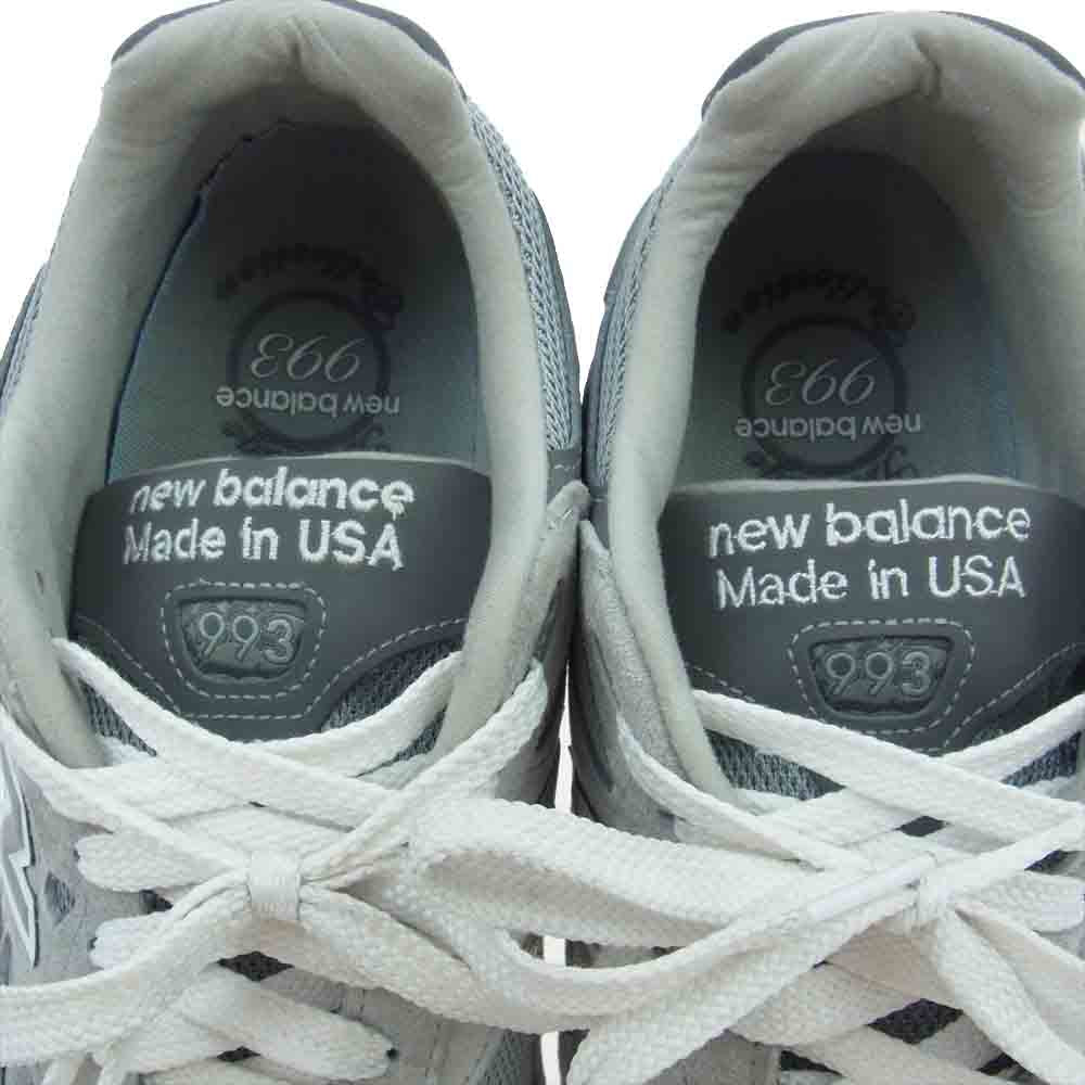 NEW BALANCE ニューバランス MR993GL 【アメリカ製】 Made in USA スウェード スニーカー グレー系 28.5cm【中古】