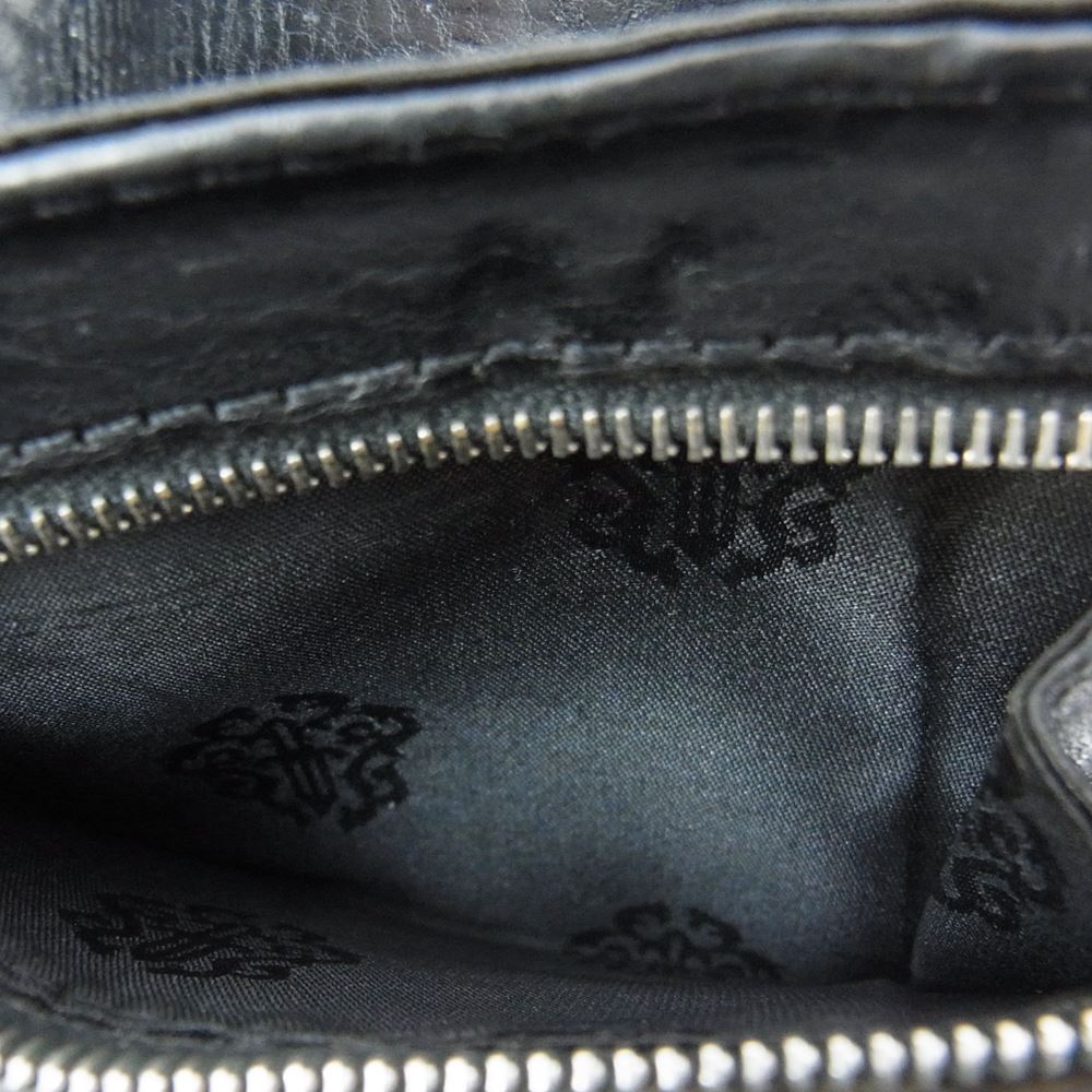 CHROME HEARTS クロムハーツ（原本無） 1SNP CROSS BALL WALLET 1スナップ クロスボール レザー ウォレット ブラック系【中古】