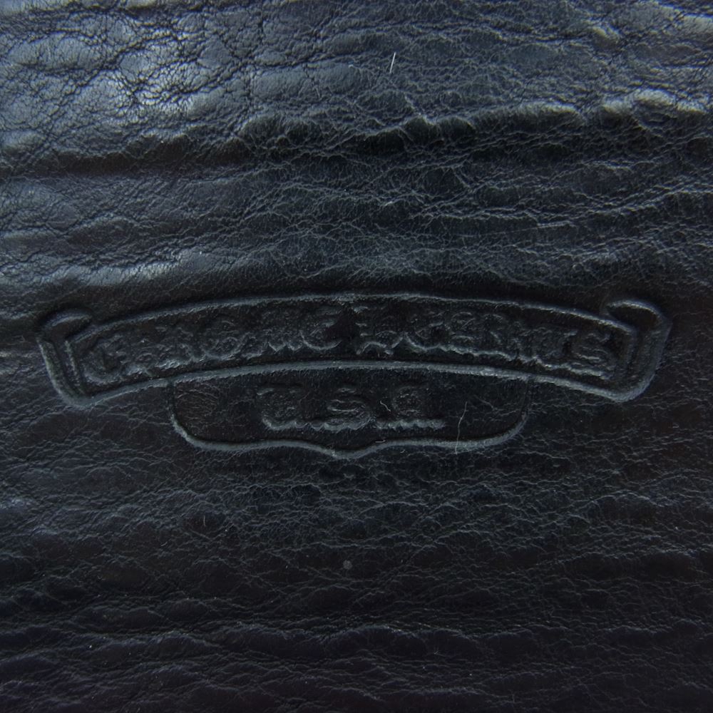 CHROME HEARTS クロムハーツ（原本無） 1SNP CROSS BALL WALLET 1スナップ クロスボール レザー ウォレット ブラック系【中古】