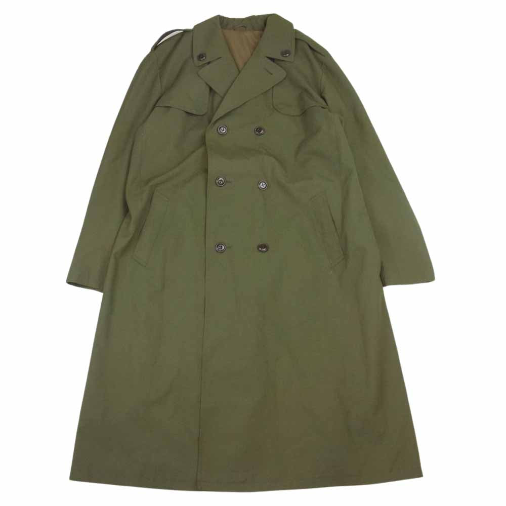 CZECH ARMY ロング ミリタリー トレンチ コート ボタン交換カスタム カーキ系【中古】