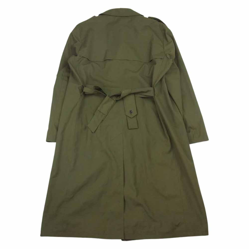 CZECH ARMY ロング ミリタリー トレンチ コート ボタン交換カスタム カーキ系【中古】