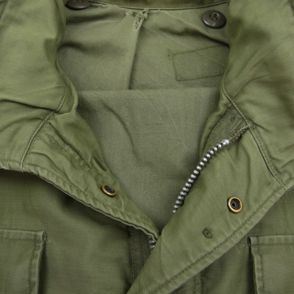 アメリカ軍 60s M-65 1st 最初期 CONMAR アルミジップ エポレット無 フィールド ミリタリー ジャケット カーキ系【中古】