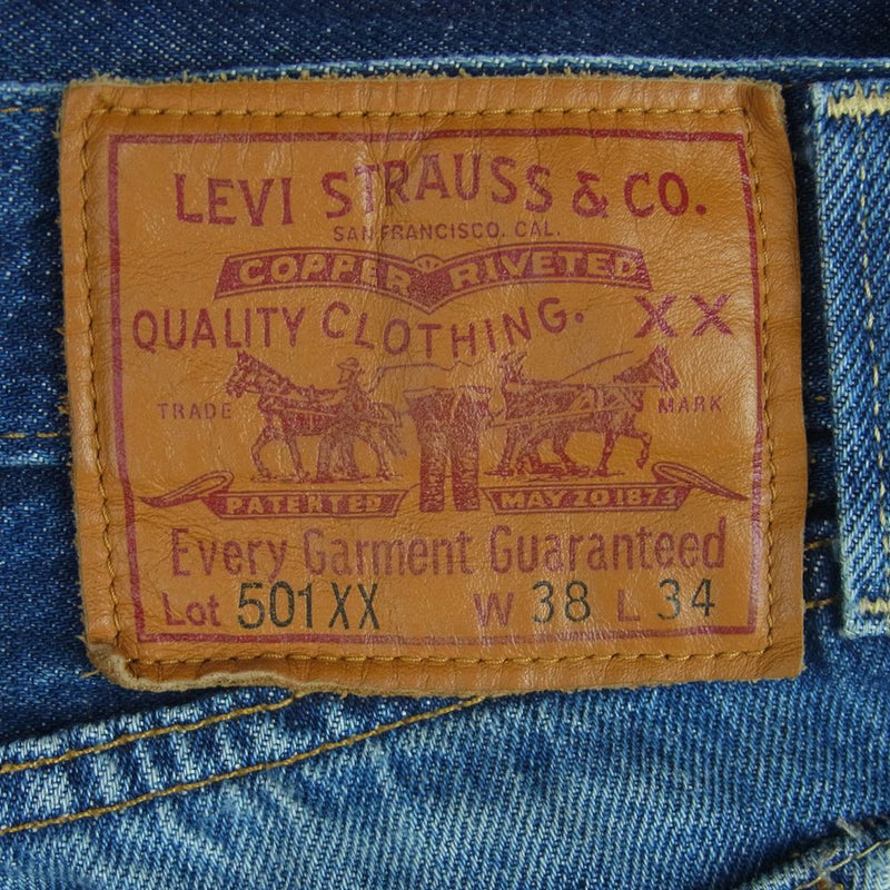 Levi's リーバイス 37501-0015 Vintage Clothing 1937年モデル 復刻 501XX トルコ製 ビックE シンチバック デニム パンツ インディゴブルー系 W38 L34【中古】