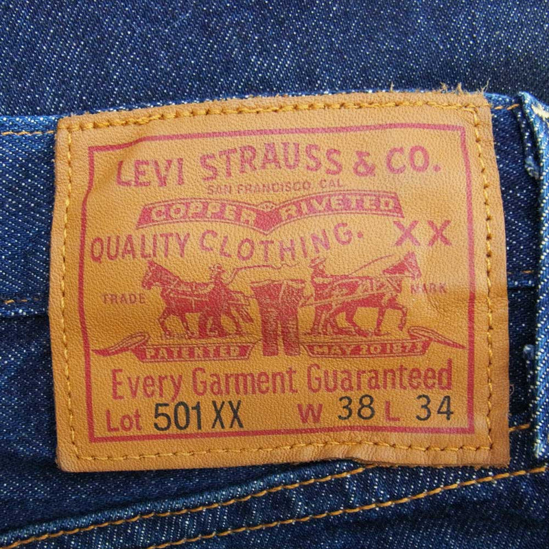 Levi's リーバイス 37501-0015 Vintage Clothing 1937年モデル 復刻 501XX 日本製 ビックE シンチバック デニム パンツ インディゴブルー系 W38 L34【中古】