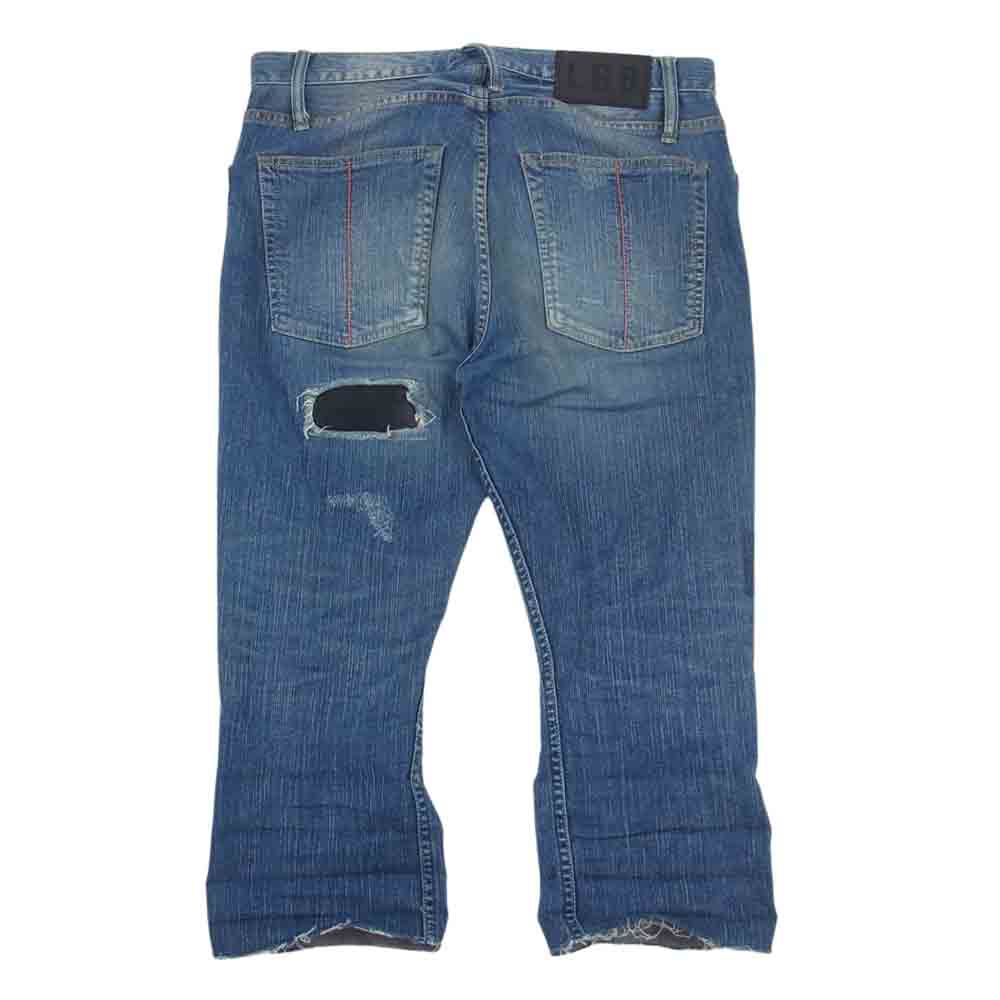 ルグランブルー ST104-/BR+L カットオフ ダメージ加工 クロップド デニムパンツ ジーンズ インディゴブルー系 28【中古】