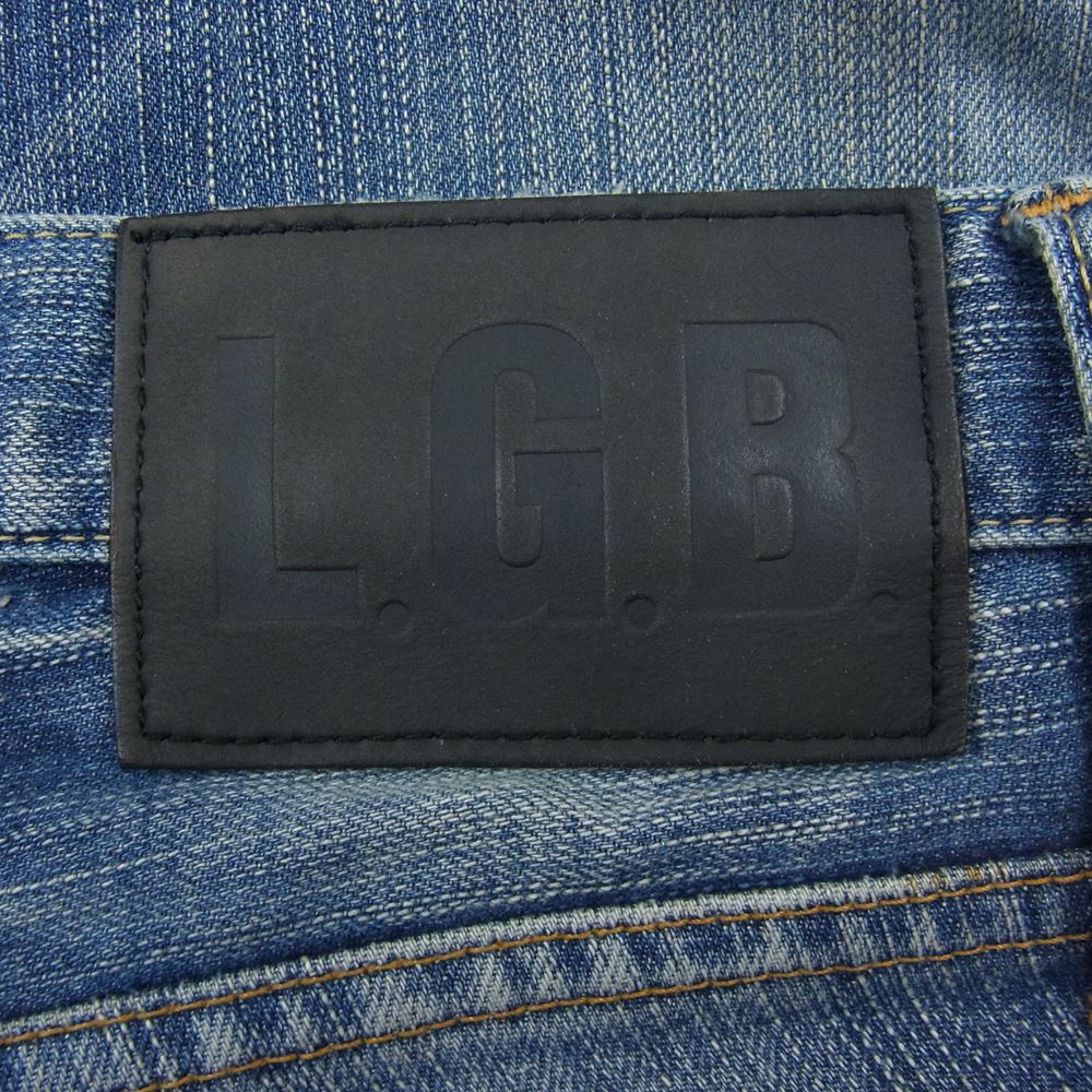 ルグランブルー ST104-/BR+L カットオフ ダメージ加工 クロップド デニムパンツ ジーンズ インディゴブルー系 28【中古】