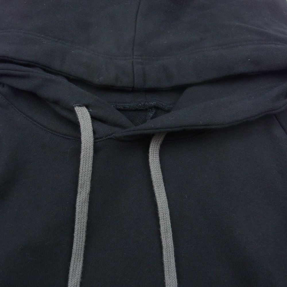 エーエフ アーティファクト 22SS LINEN combi sweat hoodie HALF SLEEVE  リネンコンビ ハーフスリーブ フーディ パーカー ブラック系 3【中古】