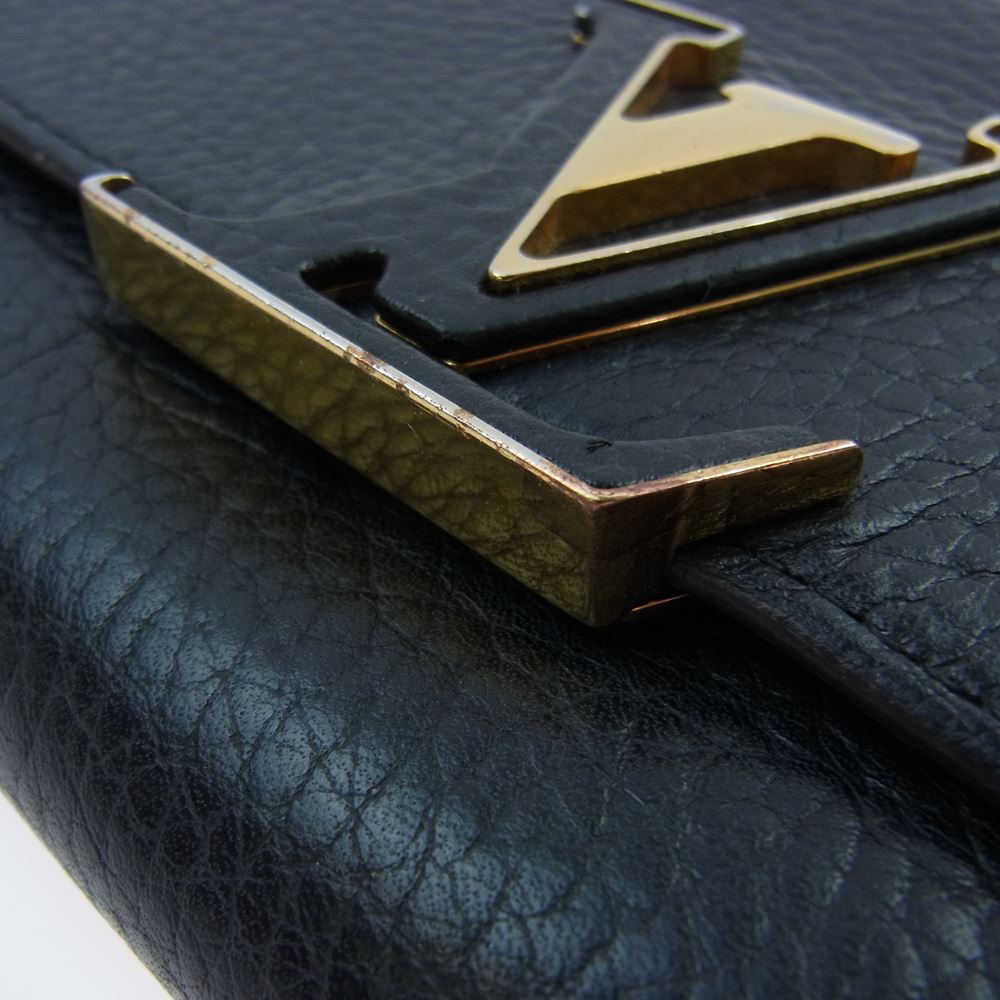 LOUIS VUITTON ルイ・ヴィトン M61248 ポルトフォイユ カプシーヌ 財布 ウォレット ブラック系【中古】