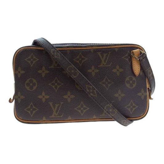 LOUIS VUITTON ルイ・ヴィトン M51828 モノグラム ポシェットマルリー バンドリエール ショルダー バッグ ブラウン系【中古】