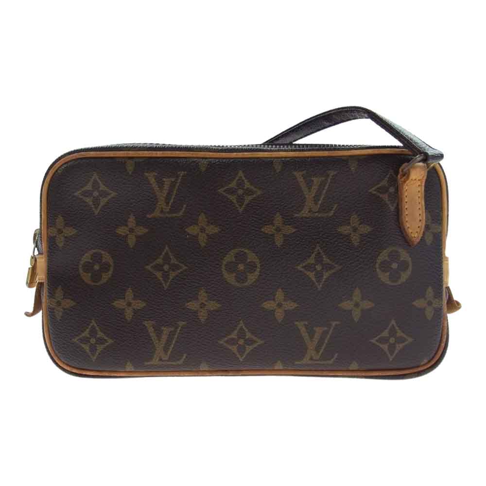 LOUIS VUITTON ルイ・ヴィトン M51828 モノグラム ポシェットマルリー バンドリエール ショルダー バッグ ブラウン系【中古】