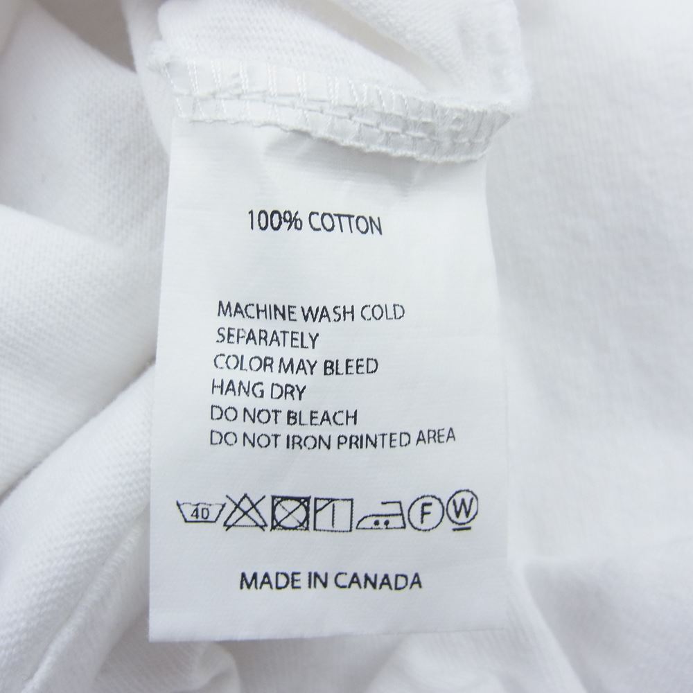 Engineered Garments エンジニアードガーメンツ WORKADAY Printed Crossover Neck Pocket Tee ポケット Tシャツ ホワイト系 S【中古】