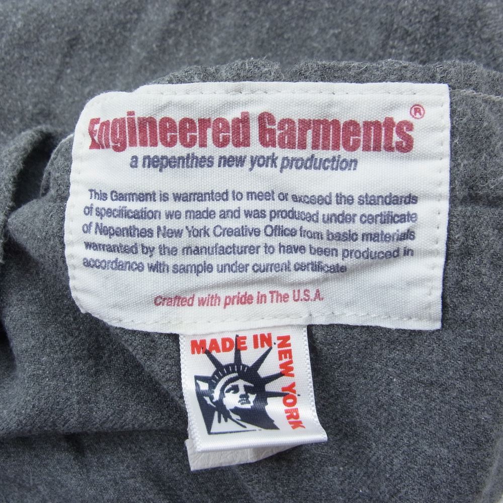 Engineered Garments エンジニアードガーメンツ 山ポケ ガチャポケ ワークシャツ チャコール系 XS【中古】
