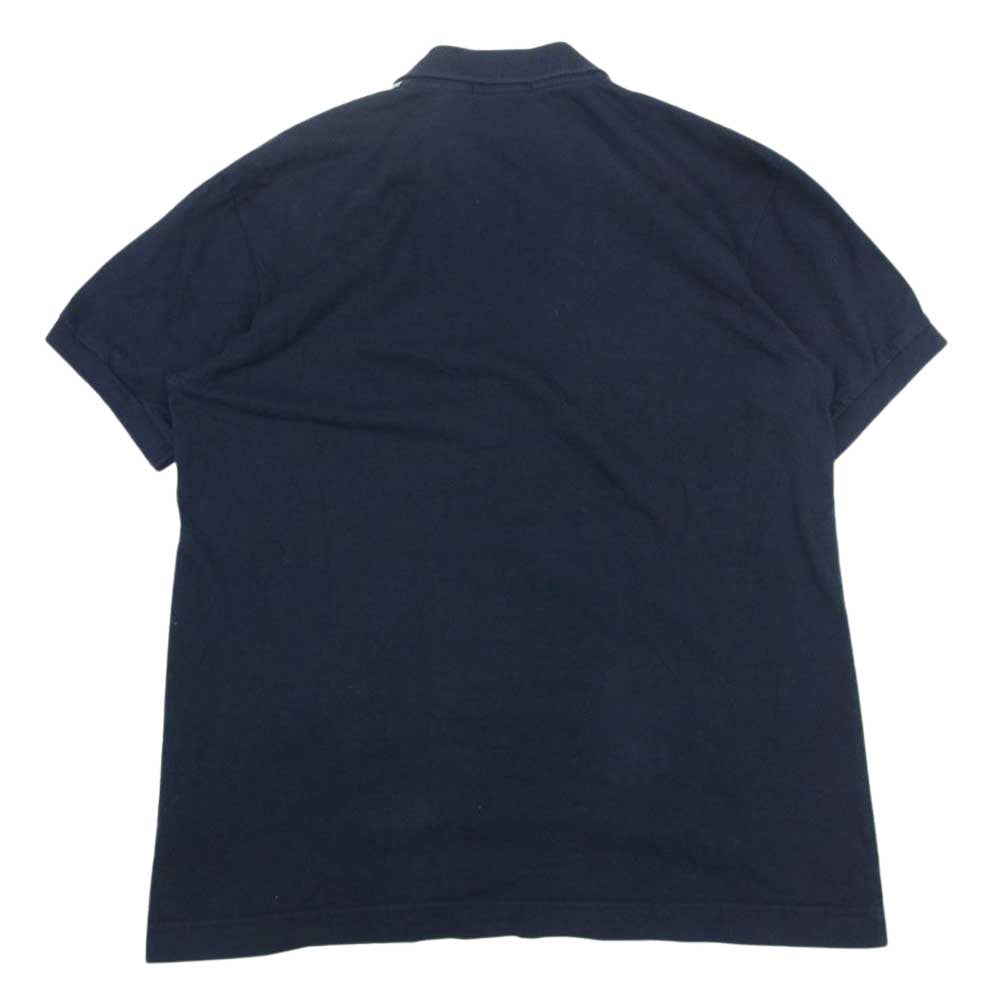 COMME des GARCONS HOMME コムデギャルソンオム AD2009 HE-T120 チェック 異素材切替 ポロシャツ ネイビー系 XS【中古】