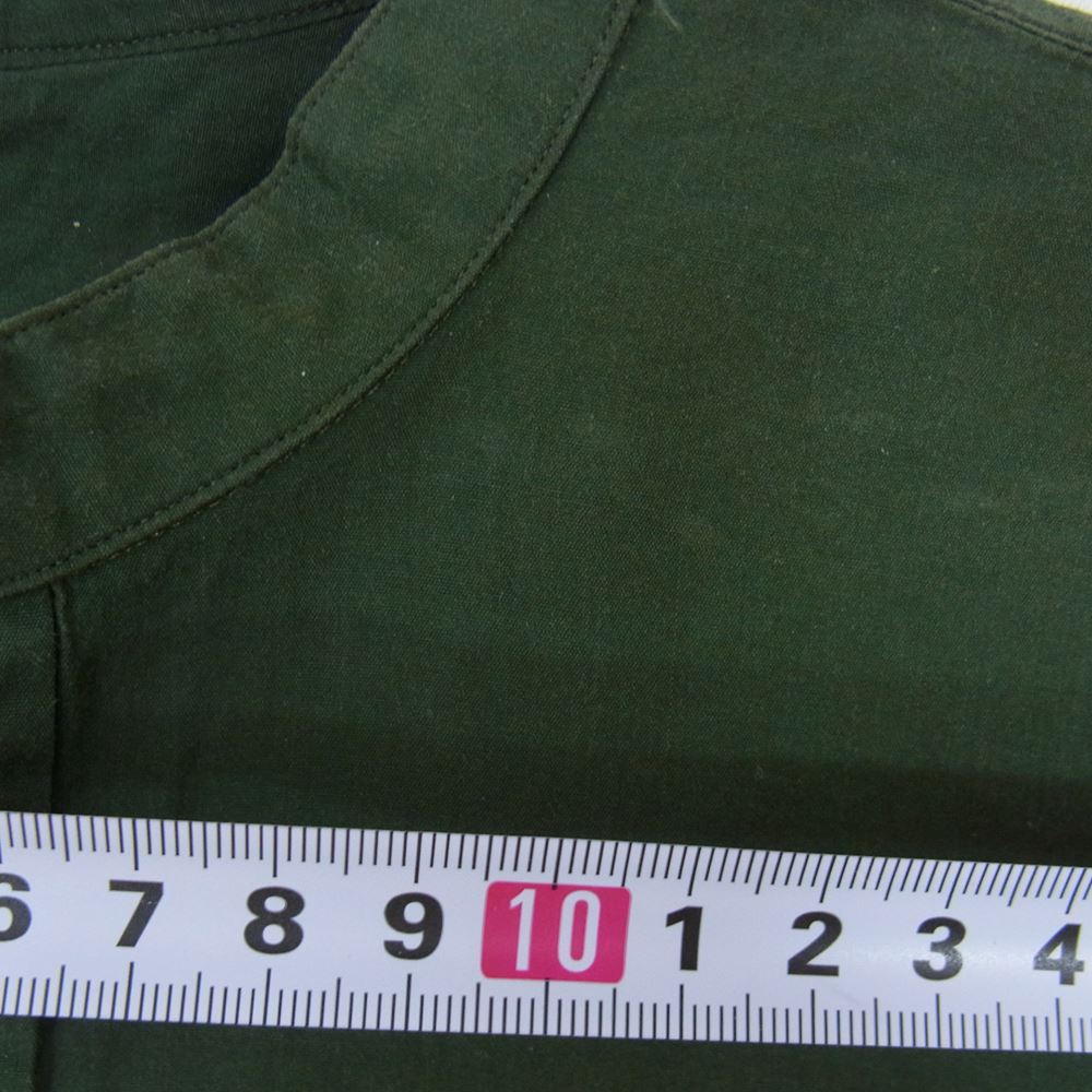 COMOLI コモリ 15AW I01-02003 Band collar shirt バンドカラー シャツ  グリーン系 O【中古】