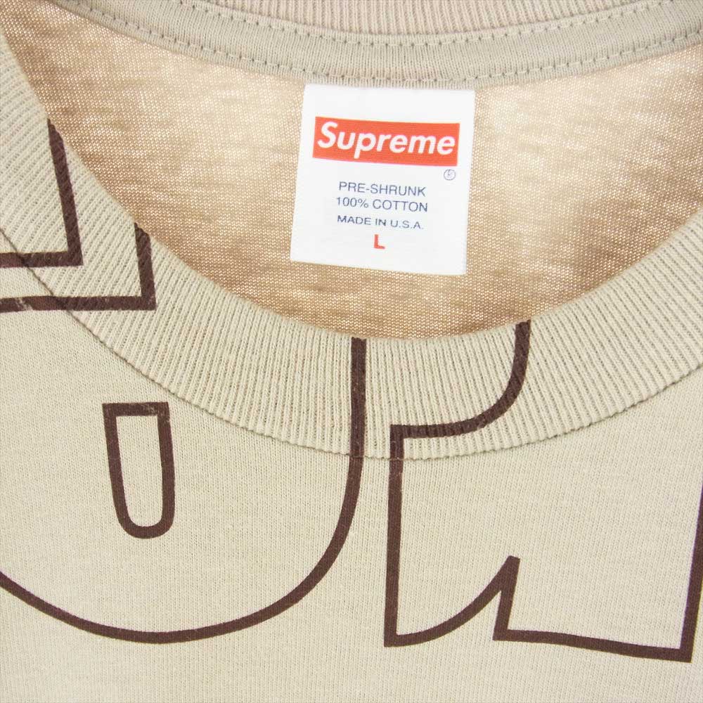 Supreme シュプリーム 22FW Upside Down Tee アップサイド ダウン Tシャツ ライトブラウン系 L【新古品】【未使用】【中古】