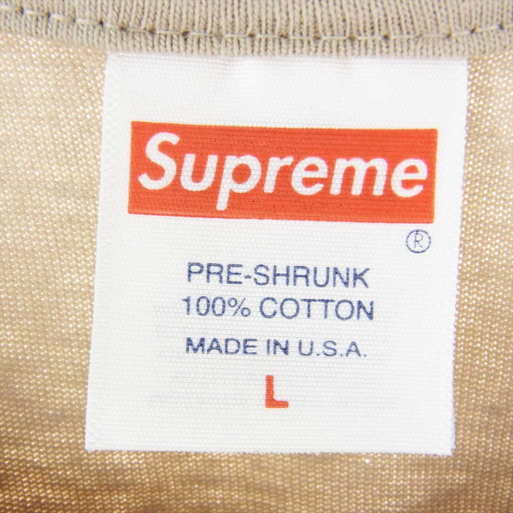 Supreme シュプリーム 22FW Upside Down Tee アップサイド ダウン Tシャツ ライトブラウン系 L【新古品】【未使用】【中古】