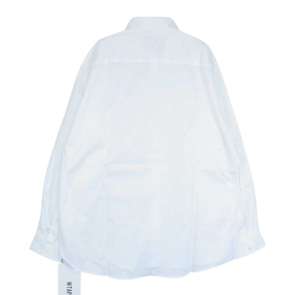 WTAPS ダブルタップス 21AW 211TQDT-SHM01 BD LS COTTON TWILL CANCLINI ボタンダウン コットン ツイル 長袖 シャツ ホワイト系 03【新古品】【未使用】【中古】