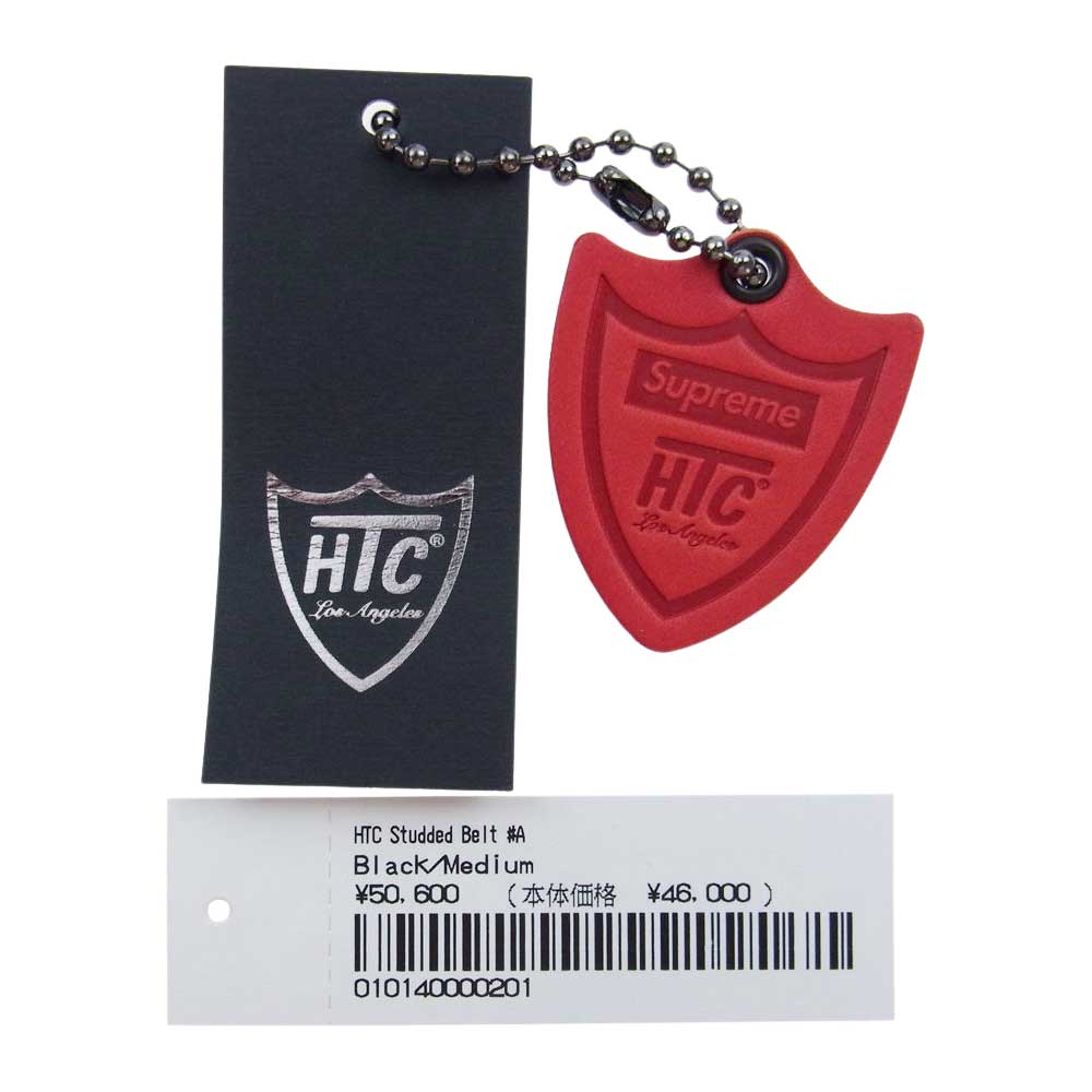 Supreme シュプリーム 23SS HTC 23SS STUDDED BELT スタッズ ベルト BLACK M ブラック系 シルバー系 M【新古品】【未使用】【中古】
